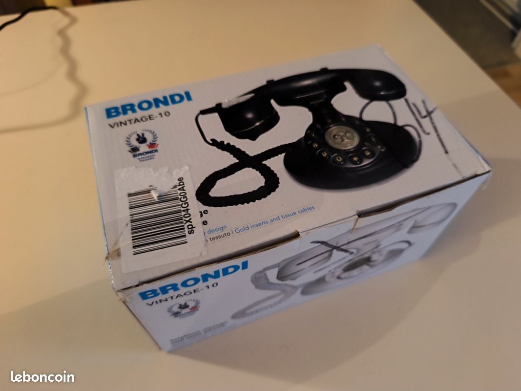 Téléphone vintage noir Brondi (image 1)