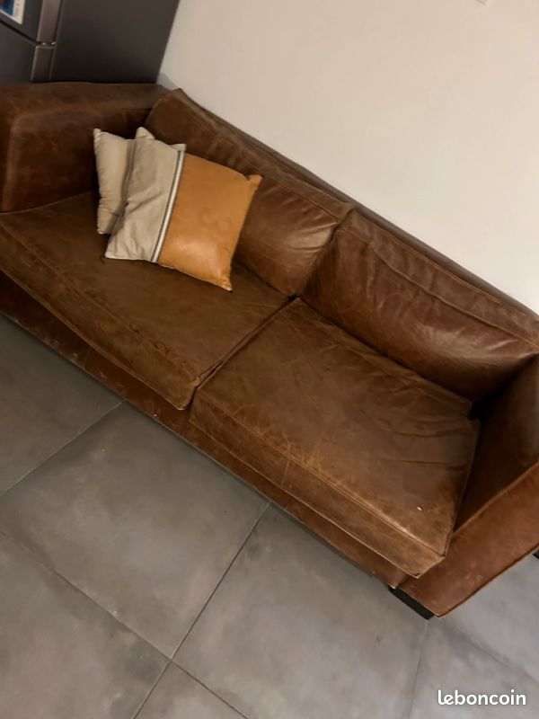 Canapé cuir convertible maison du monde (image 2)