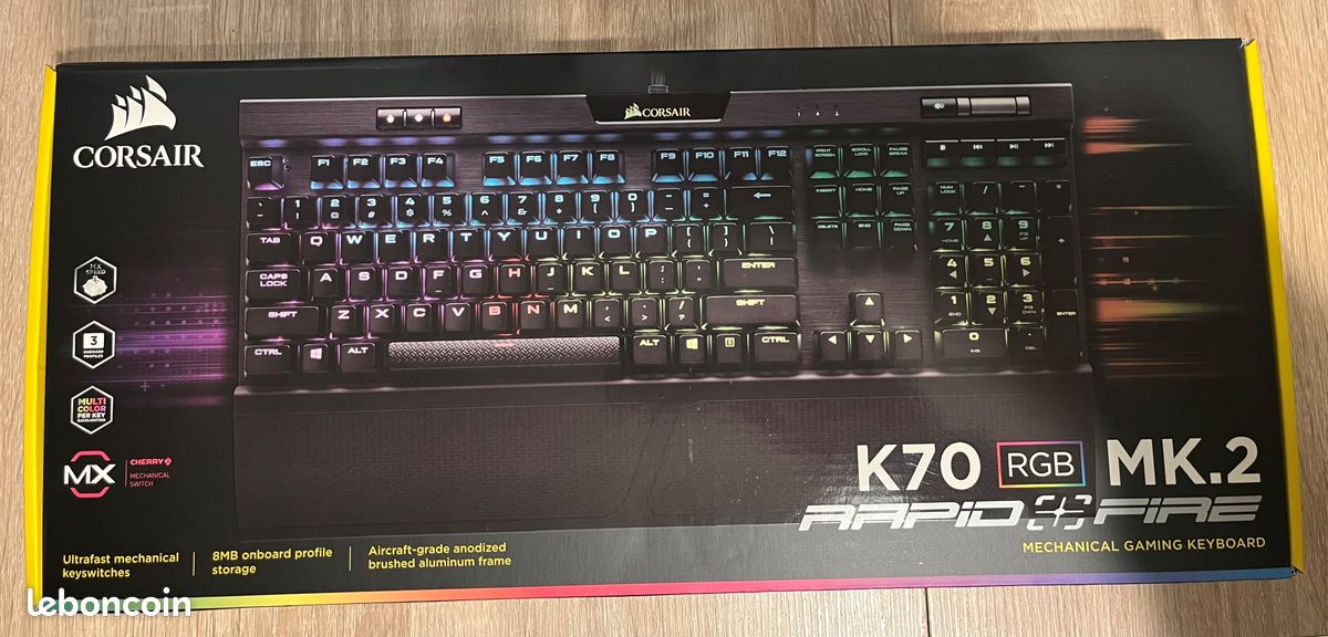 Clavier CORSAIRE K70 RGB MK.2 RAPIDFIRE (image 6)