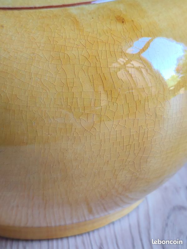 Théière Moutarde Vintage en Céramique Émaillée | Petite Théière Jaune Craquelée Style Campagne Arcopal Digoin | Déco Cuisine Rétro (image 14)
