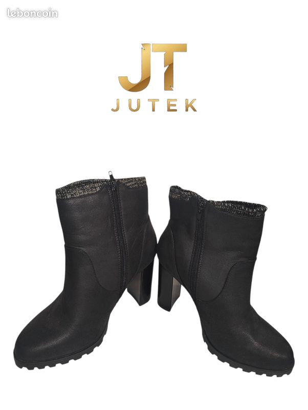 Escarpins Talons NOIRS JUST FAB - Taille UK 5 (38 FR) - Hauteur Moyenne (5-7.5cm) - Neufs Sans Boîte