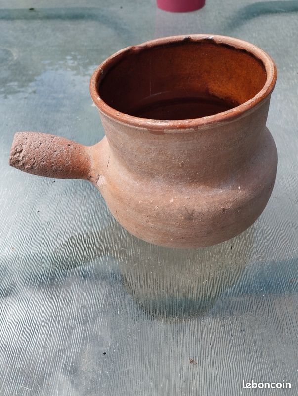 Toupin pot en grès vernissé ancien (image 1)