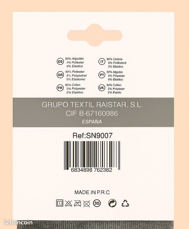 đ§Š Chaussettes coton femme SENNA gris anthracite cĆur rouge â taille 36â41 â mi-mollet â confort et Ă©lĂ©gance au quotidien (image 3)
