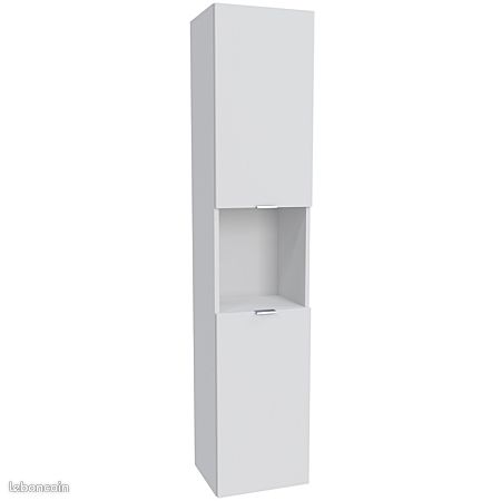 Colonne sdb neuve 2 portes + 1 niche / blanc (image 1)