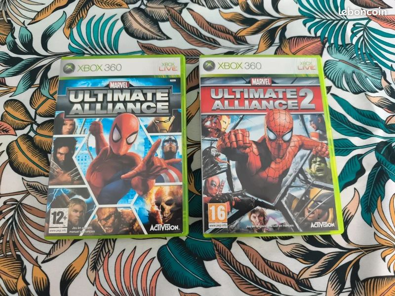 Jeux Xbox 360 : Ultimate Marvel 1 & 2 - Complets Et En Très Bon état