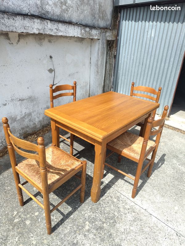 Table avec rallonge et chaises (image 3)