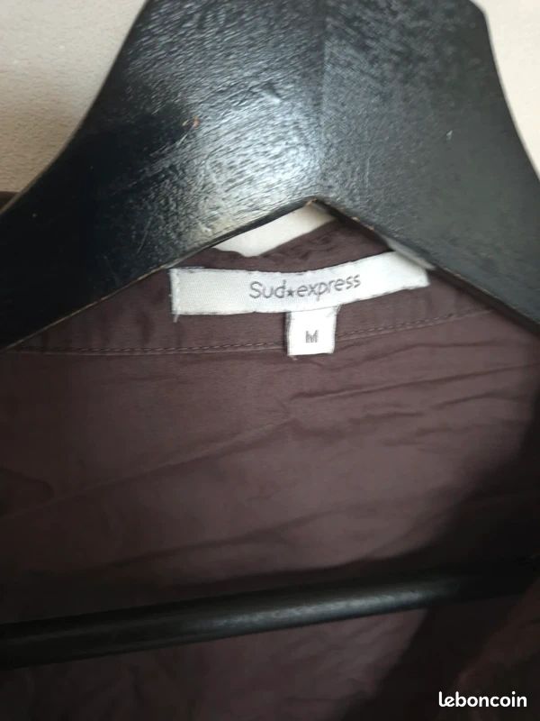 Chemise marron Sud Express taille M (image 2)