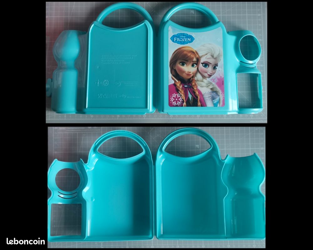 Boite à goûter /lunch "Le Reine des neiges" avec gourde. Format GF (image 5)