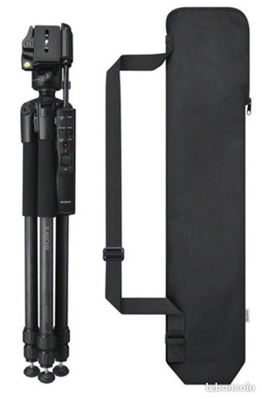 Trépied vidéo Sony VCT-VPR10 carbone – Tête fluide et télécommande (image 4)
