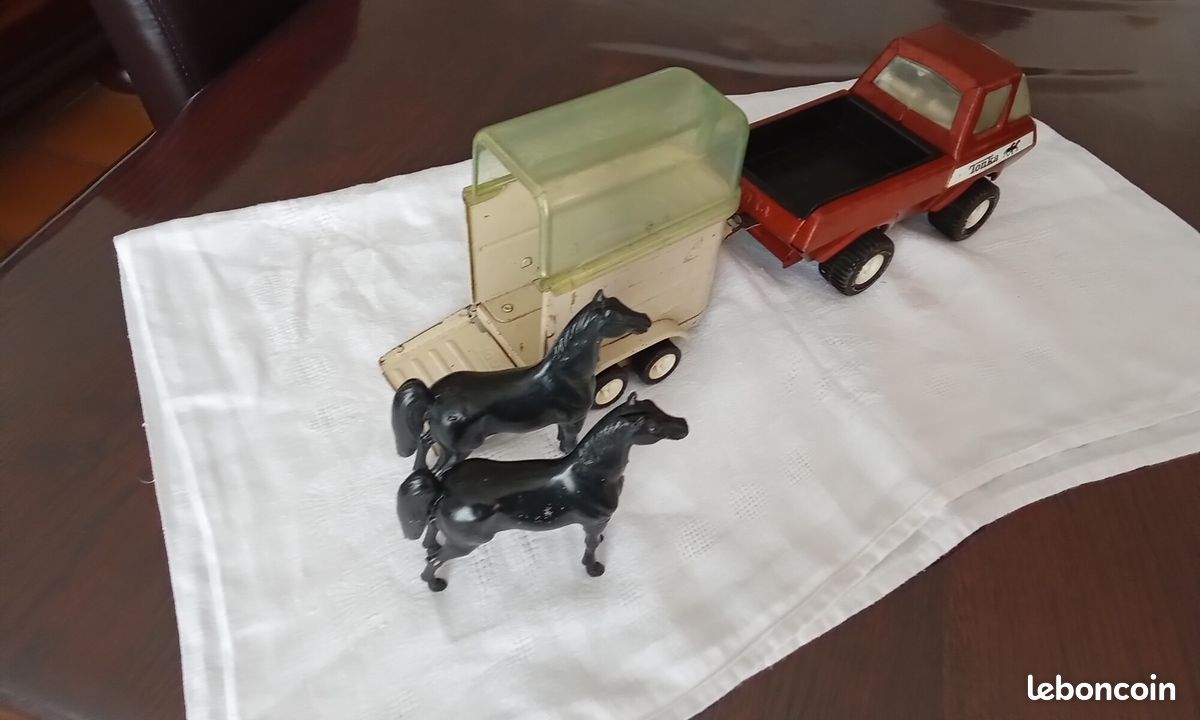 Jouet Ancien Ingap – Camion + Remorque En Tôle – D'occasion, Pièce De Collection