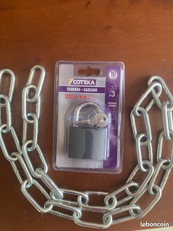 Cadenas cementé + chaîne 1 m (image 3)