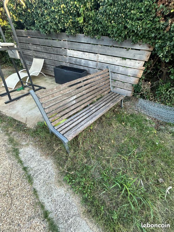 Banc bois et fer (image 1)