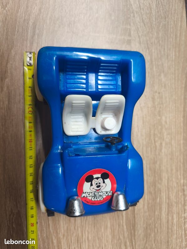 Buggy bleu électrique en plastique Mickey Mouse Club (1980) (image 2)