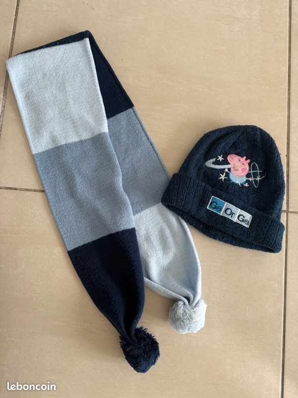 Ensemble écharpe + bonnet George Peppa Pig (image 1)