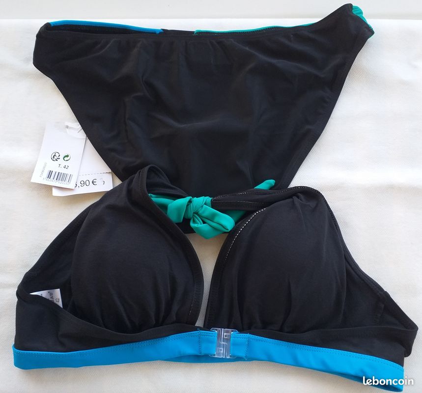 29BZH – n°3 - MAILLOT de BAIN – TAILLE 42 - TRIANGLE 2 PIÈCES - (pl1) (image 2)