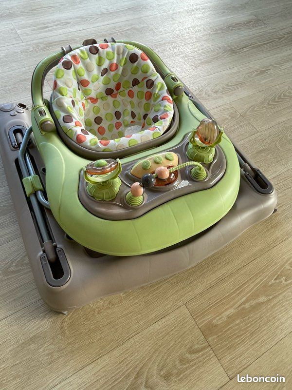 Trotteur pousseur 2-en-1 vert de Babymoov Équipement bébé