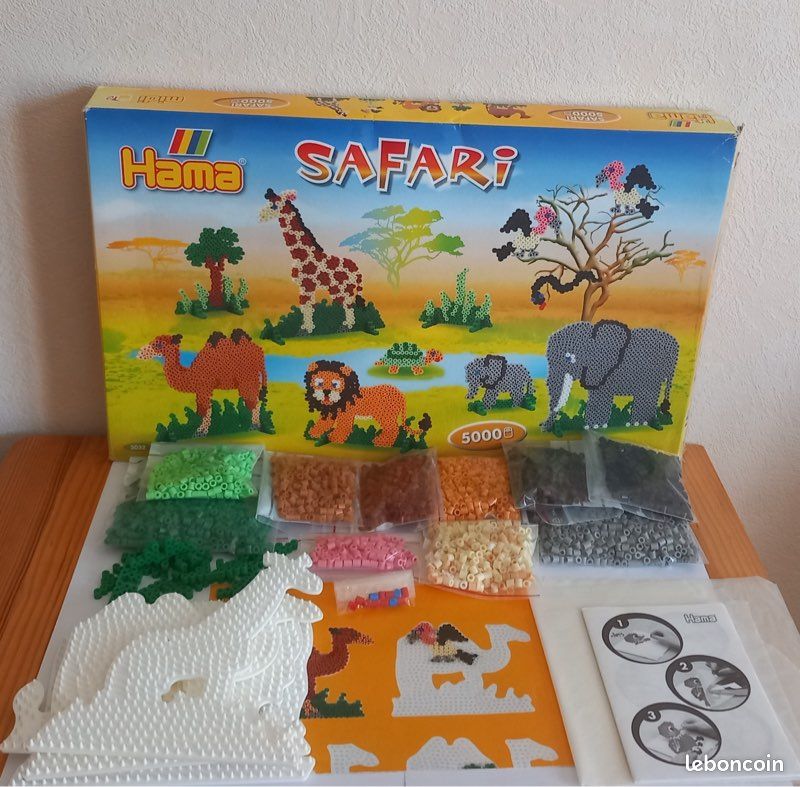 Coffret Perles Hama Safari + 7 Plaques & Livre (image 1)