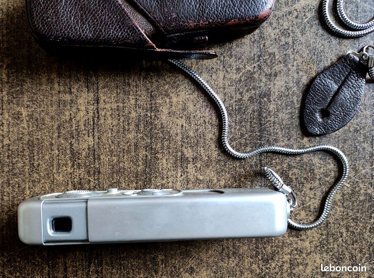 Appareil Photo Espion Minox AIII – Subminiature 9,5 Mm, 1953/1954, étuis Cuir Rouge