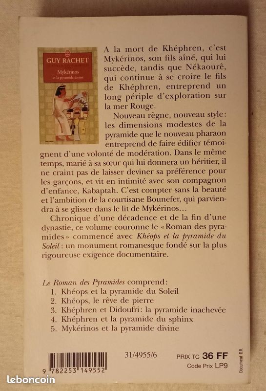 Le Roman Des Pyramides Tome 5 : Mykérinos Et La Pyramide Divine - Guy Rachet (image 3)