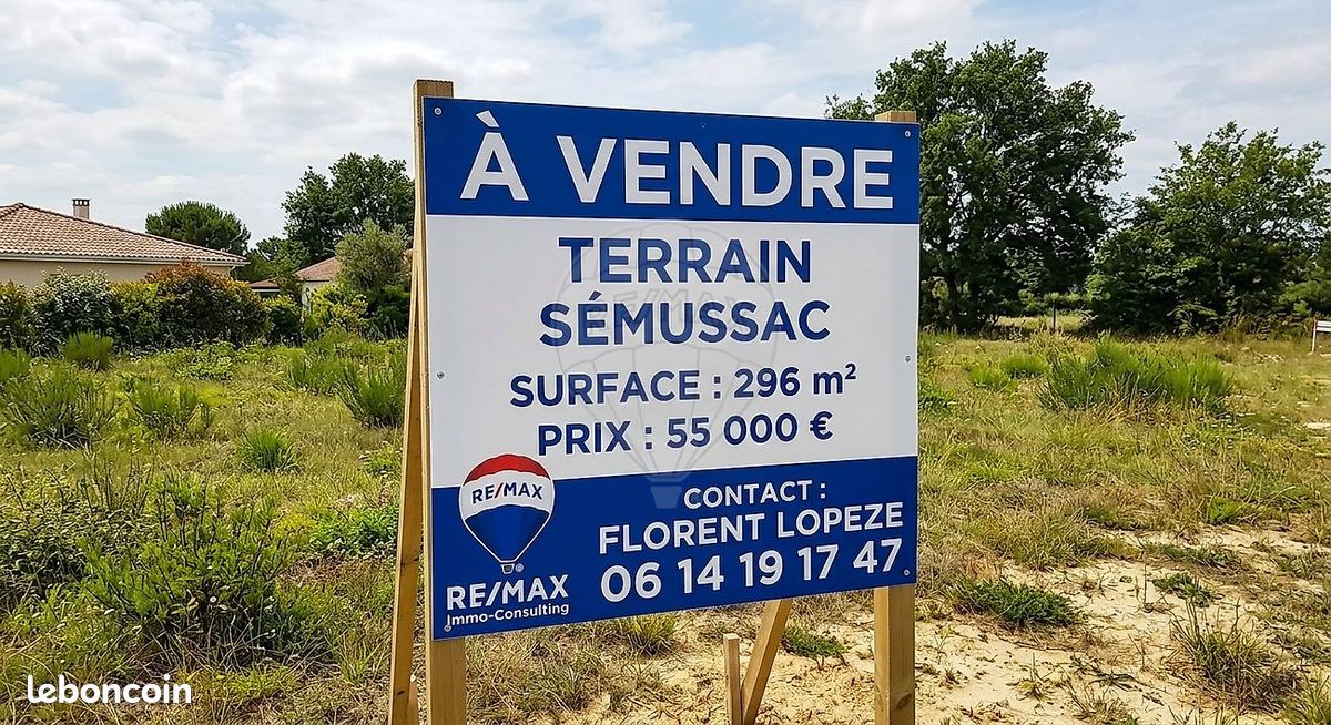 Terrain 296 m² · à Semussac · 55 000 €