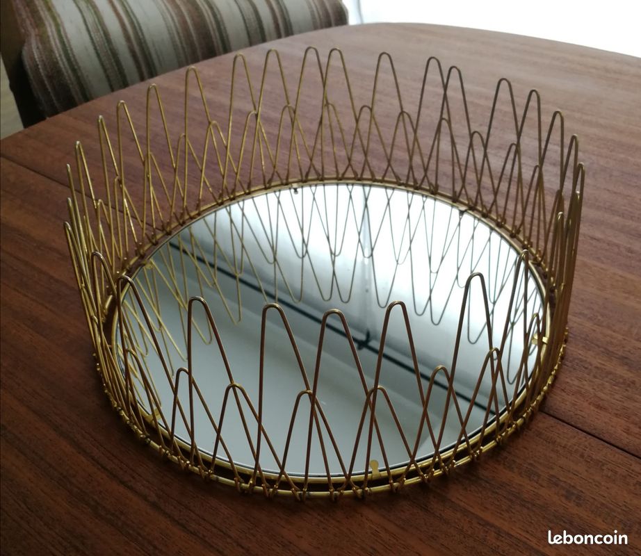 Miroir Soleil Vintage années 60 diamètre 58 cm (image 8)