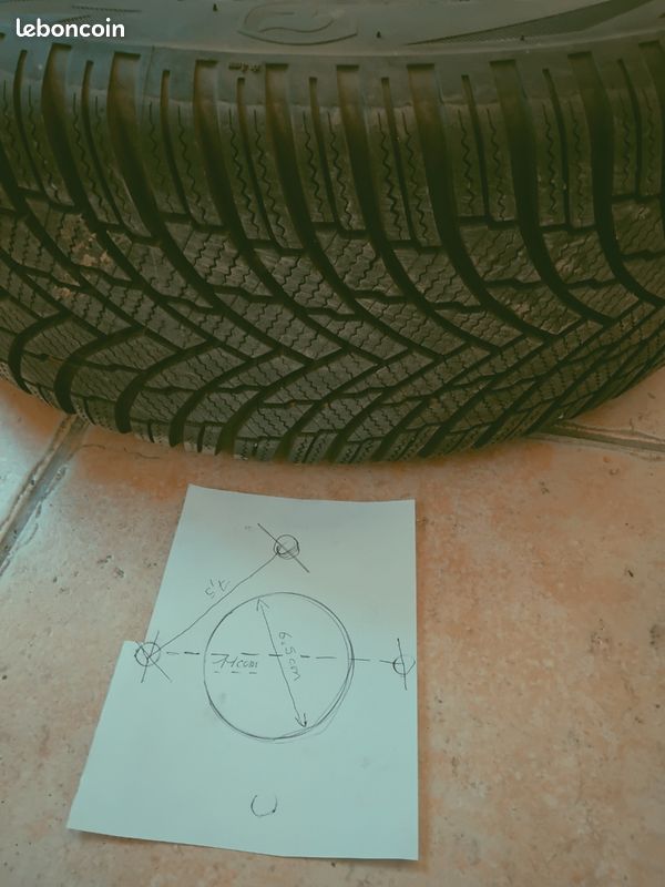 2 roues complètes jantes pneus Firestone 195/55 R15 tu blesses radiale ms hiver (image 1)