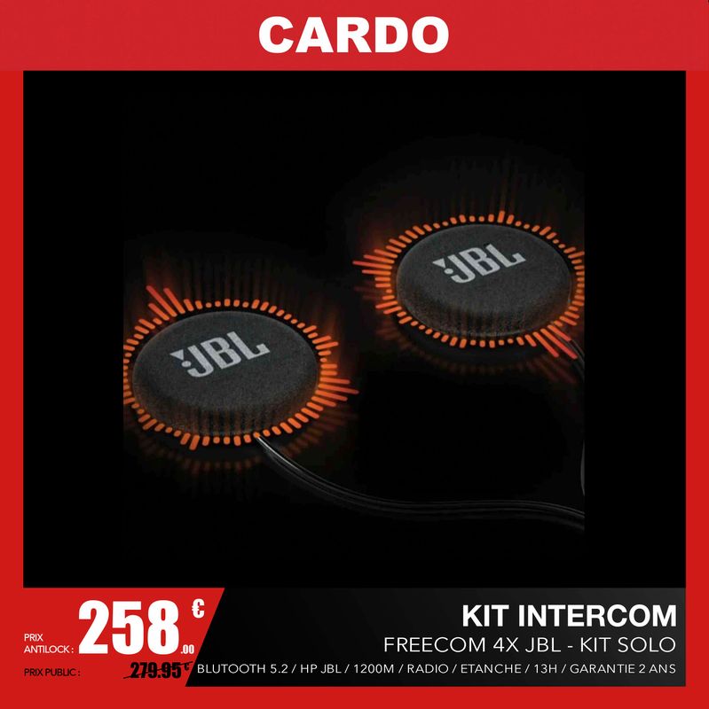 CARDO Freecom 4X JBL Duo - Intercom moto