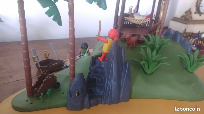 Playmobil vintage 1991 rare île des pirates XXL 3799 + radeau et accessoires divers (image 6)