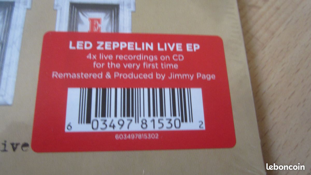 LED ZEPPELIN Live ep CD neuf sous blister (image 2)