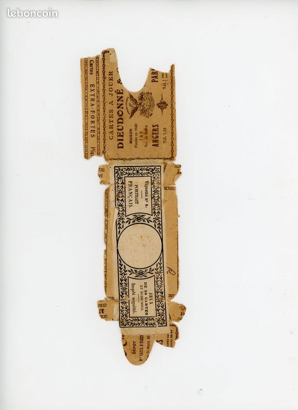 Ancien Jeu de 32 cartes Dieudonné & Cie Angers - Décret 1890 - TTB / Complet (image 1)