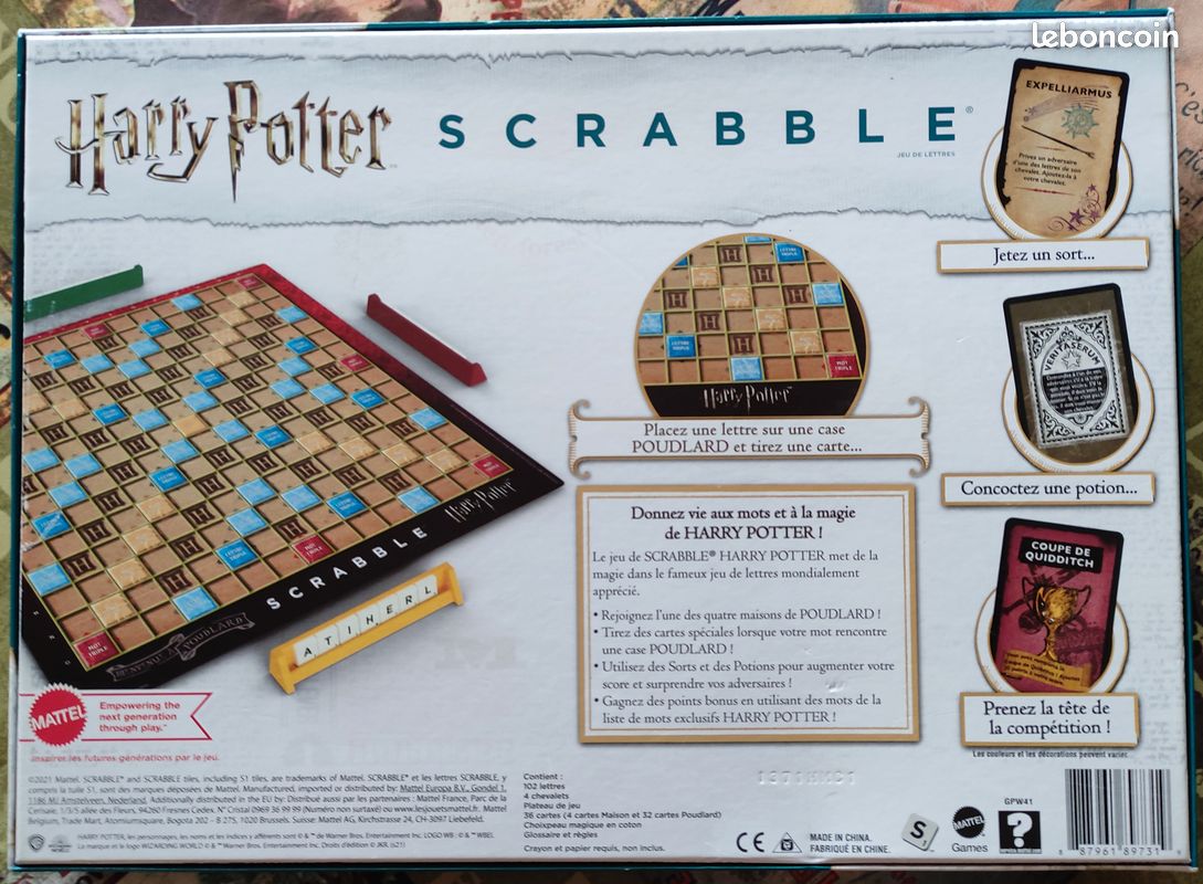 Mattel Games Scrabble Édition Harry Potter Jeu de société et de Lettres Version française (image 3)