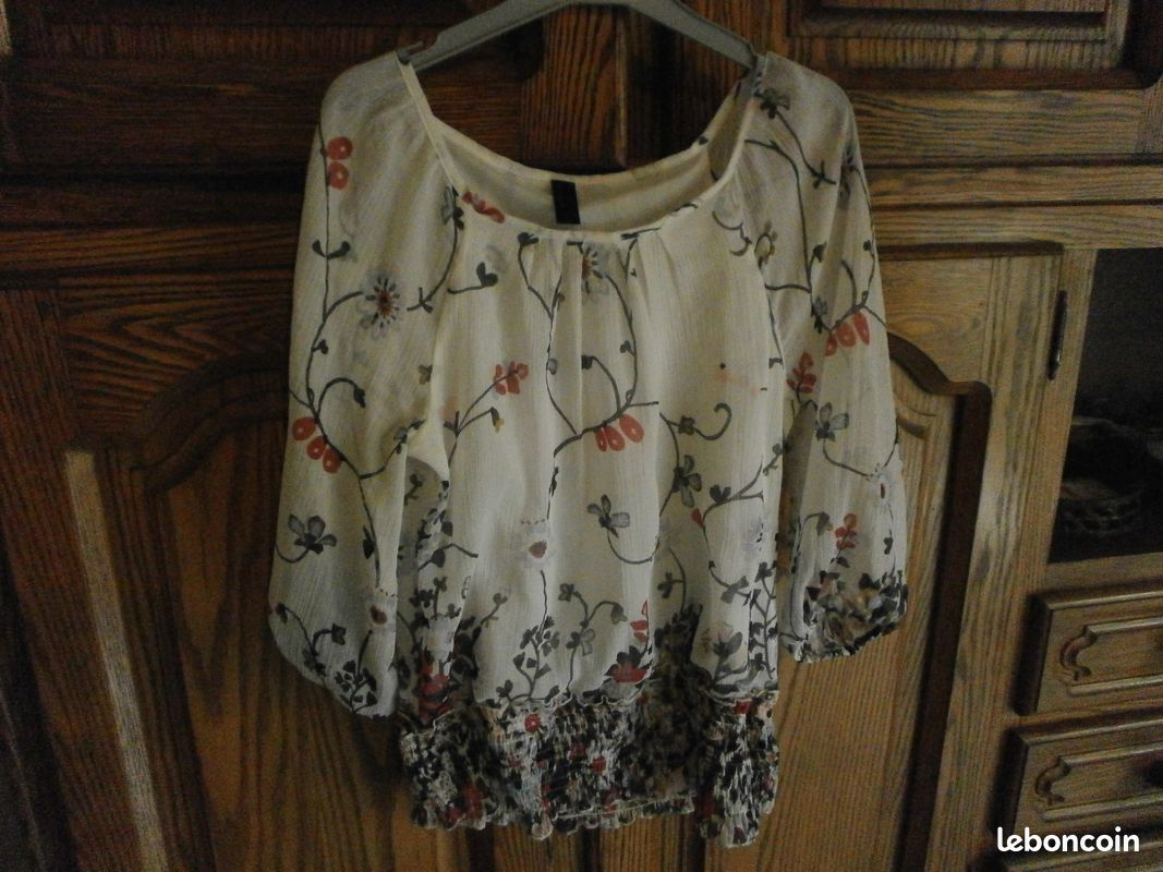 Blouse manche 3/4 taille xs (image 1)