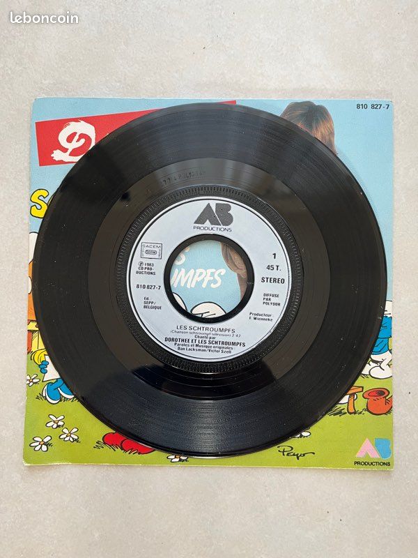 Vinyle 45 tours Dorothée les Schtroumpfs (image 3)