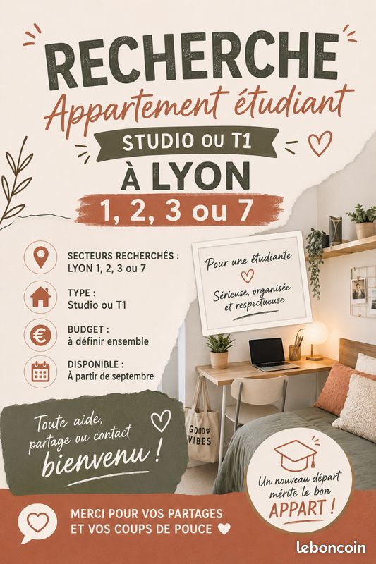 Appartement 1 pièce 20 m² · à Lyon · 20 m² · 450 €
