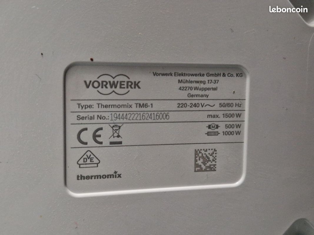 Thermomix Vorwerk tm6 ou TM6 (image 8)