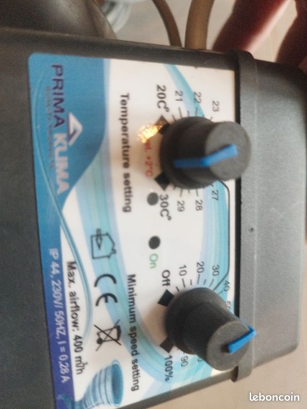 Extracteur avec sonde diamètre 125 prima klima 400 m3t (image 2)