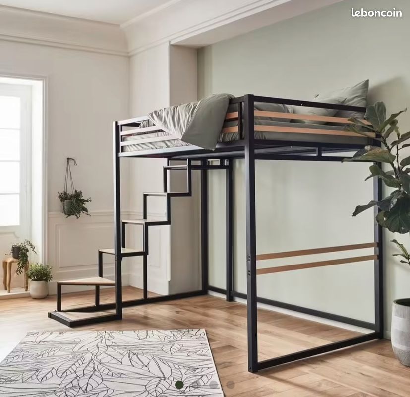 Lit Mezzanine 90x200cm Avec échelle Placard, Bureau Amovible Bibliotheque Et Des Etageres Smida P Chene Sonoma Blanc Lit Mezzanine 90x200cm Avec échelle Placard, Bureau Amovible Bibliotheque Et Des Etageres Smida P Chene Sonoma Blanc