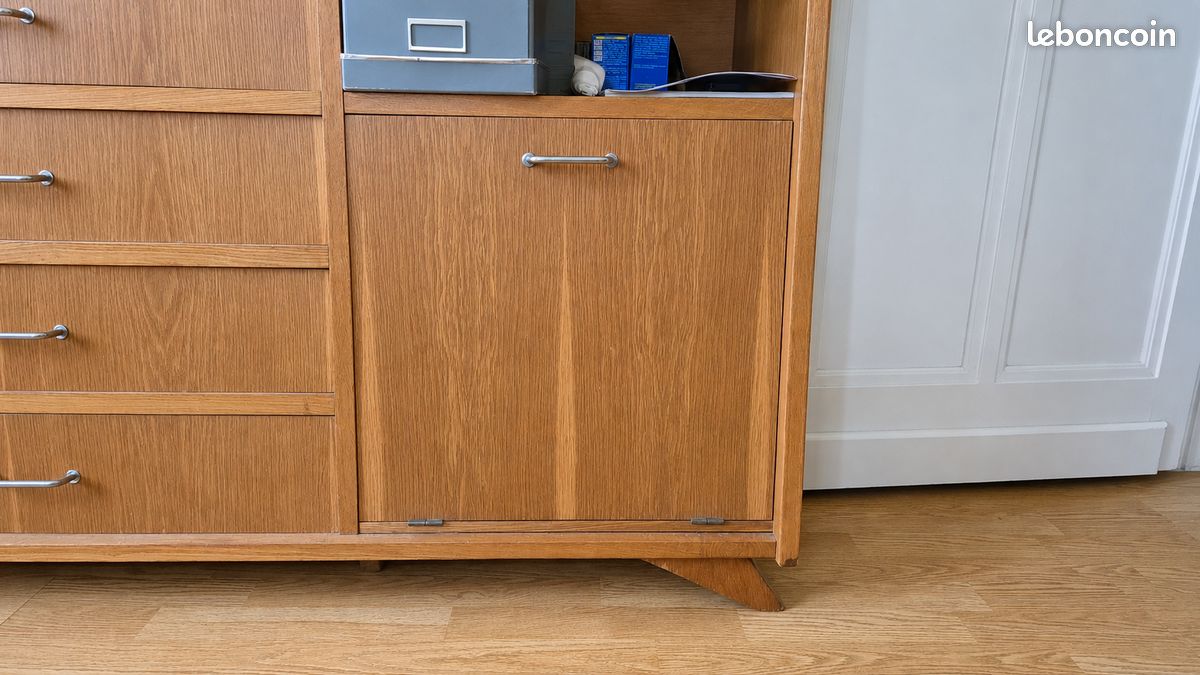 Grande commode vintage années 50/60, pieds compas — esprit scandinave (image 2)