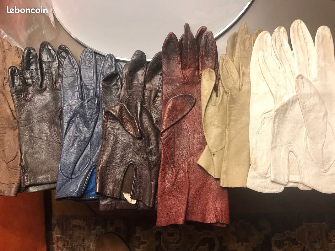 Lot de 11 paires de gants occasions et neufs chevreau ou agneau T.6 (image 3)