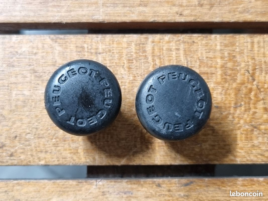 Bouchons De Guidon Anciens Vélo - Caoutchouc - Modèle Années 55-65 - Occasion