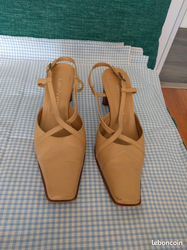Escarpins Sonate En Cuir Beige - Taille 36 - Neufs Avec Boîte - Talons