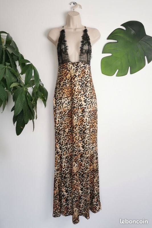 EVELIFE Nuisette Lingerie Dentelle Léopard,Motif Serpent Body Bustier