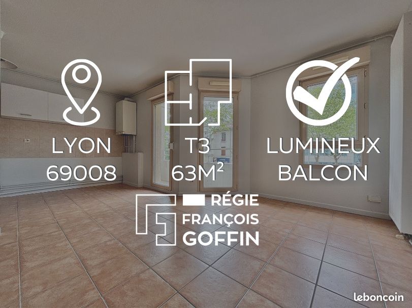 Appartement 3 pièces 62 m² · à Lyon · 62 m² · 965 €/mois