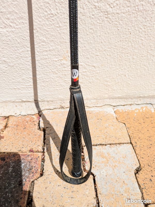 Waldhausen Cravache De Dressage - Poignée De Velours Antidérapante Noir