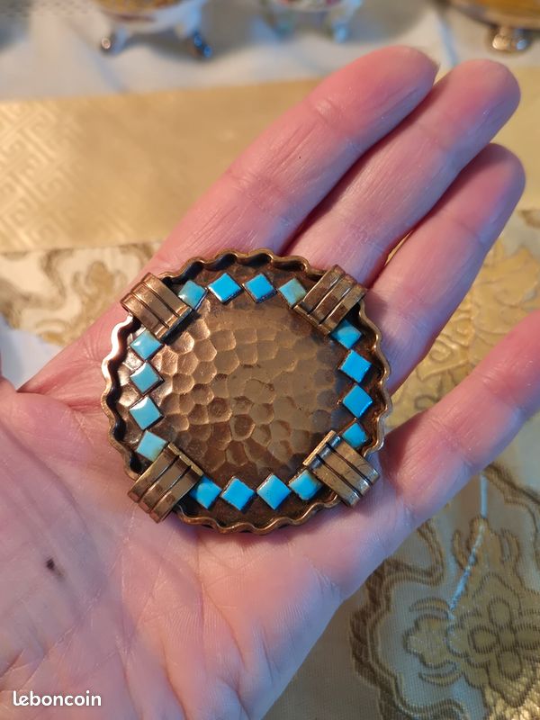 Broche Vintage De La Marque Jean Augis - Occasion - Bijou De Collection Années 70/80
