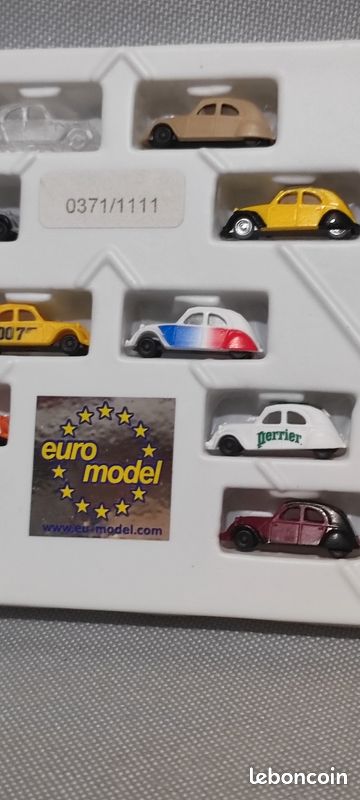 N 1/160 2cv Set 10 x Citroën 2CV ENTE 2005 Série spéciale World Meeting IMU Euro modèle 1:160 (image 5)