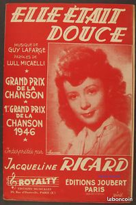 Partition "Elle était douce" Jacqueline Ricard, (image 1)