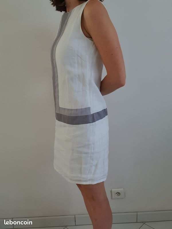 Robe blanche et grise (image 4)