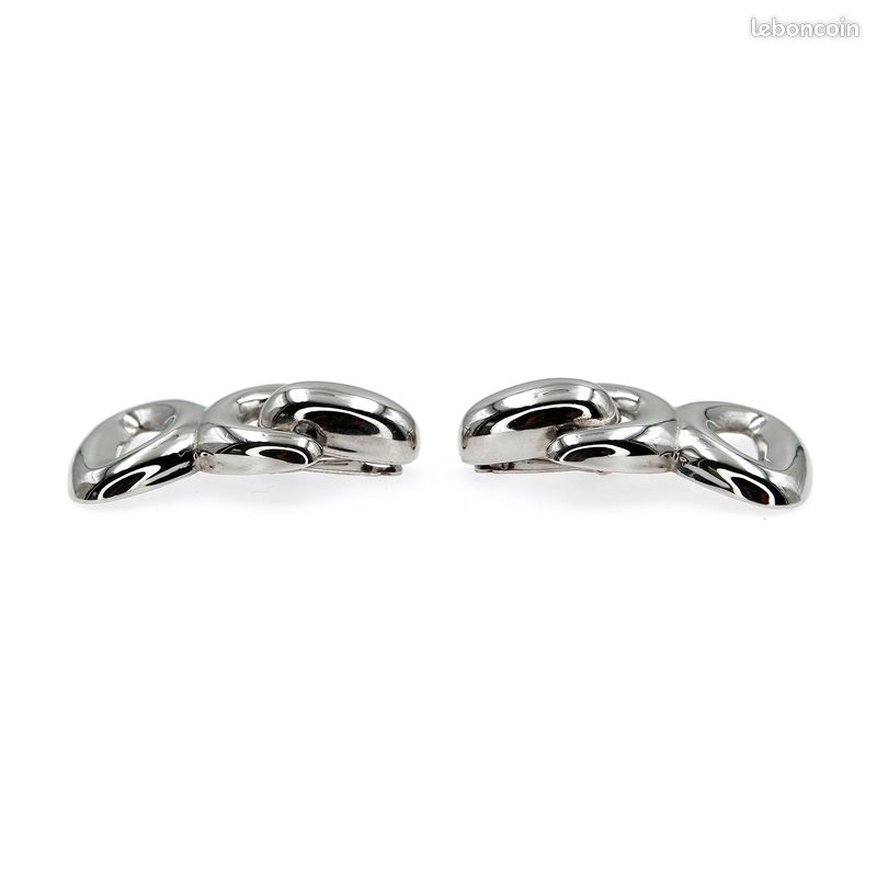 Boucles D'oreilles Vintage Années 80 - Clips Doré Et Argenté Pendantes - Métal - Sans Marque