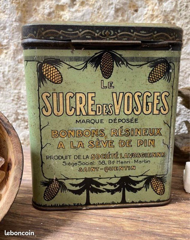 Boîte En étain Ancienne La Vosgienne - Bienfaits Des Vosges - Vintage France